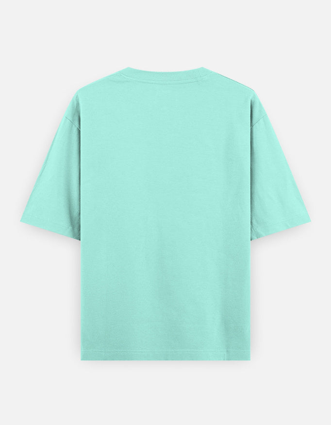 Plain Mint oversized t-shirt – The Smoky Skull front view cool colors