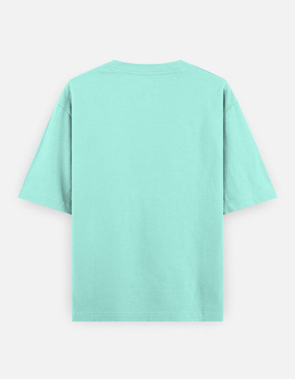 Plain Mint oversized t-shirt – The Smoky Skull front view cool colors