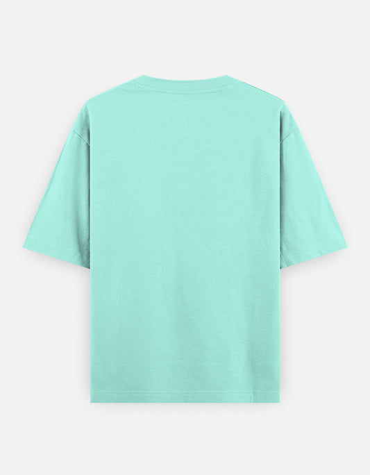 Plain Mint oversized t-shirt – The Smoky Skull front view cool colors