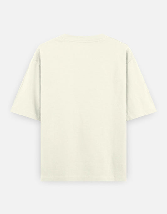 Plain Off White oversized t-shirt – The Smoky Skull front view cool colors