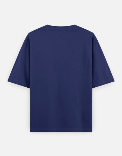 Plain Royal Blue oversized t-shirt – The Smoky Skull front view Shades of Blue
