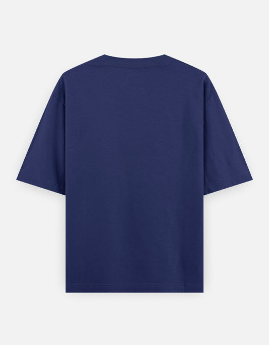 Plain Royal Blue oversized t-shirt – The Smoky Skull front view Shades of Blue